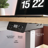 Eureka Ergonomic® L-Shaped Standing Desk with Keyboard Tray, Left Desk, 61.25" x 43.25" x 34.38" to 52.88", Maple White/White (EKAL60LMW) Each