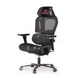 Eureka Ergonomic® Typhon Hybrid Chair, Supports Up to 220 lb, 18.5" to 22.05" Seat Height, Black Mesh Seat, Black/Red Mesh Back, Black Base (EKAGC05R) Each