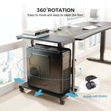 Eureka Ergonomic® CPU Holder, Supports 88.2 lbs, 25.19 x 11.81 x 22.56 to 28.56, Black (EKAARCHB) Each