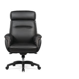 Eureka Ergonomic® Royal Executive Office Chair, Support up to 300 lb, 19.46"-22.26" Seat Height, Black PU Leather Seat, Black Faux Leather Back (EKAOC003B) Each