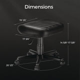 Eureka Ergonomic® Footstool with Wheels, 19.25 x 17.38 x 14.63 to 17.75, Black (EKAAR21B) Each