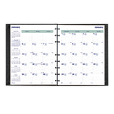 Blueline® Plan and Link Monthly Planner, 9.25 x 7.25, Black Lizard-Like Faux Leather Cover, 16-Months: Sept 2024 to Dec 2025 (REDC1200C81) Each