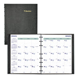 Blueline® Plan and Link Monthly Planner, 9.25 x 7.25, Black Lizard-Like Faux Leather Cover, 16-Months: Sept 2024 to Dec 2025 (REDC1200C81) Each