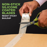 Scotch Non-Stick Unboxing Scissors, 8" Long, 2.7" Cut Length, Green/Black Handle (MMM1488NS) Each