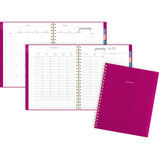 AT-A-GLANCE® Harmony Weekly/Monthly Poly Planner, Weekly: Vertical Format, 11 x 9.38, Purple/Gold Cover, 13-Month (Jan to Jan): 2025-2026 (AAG109990556) Each