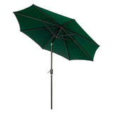 Global Industrial® Outdoor Umbrella with Tilt Mechanism, 102" Span, 94" Long, Green Canopy, Black Handle (GBE695329) Each
