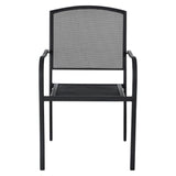 Global Industrial® Interion Mesh Cafe Table and Chair Sets, Round, 48" Dia x 29"h, Black Top, Black Base/Legs (GBE695971) Each