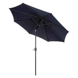 Global Industrial® Outdoor Umbrella with Tilt Mechanism, 102" Span, 94" Long, Navy Blue Canopy, Black Handle (GBE695328) Each