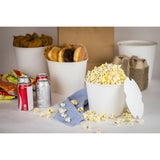 Karat Food Bucket with Lid, 85 oz, 7.36" Dai x 6"h, White, Paper, 180/Carton (KRTCFB85WBNDL) Case of 180