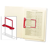 Smead™ U-Clip Bonded Fasteners, 2" Capacity, 2.75" Center to Center, Red/White, 100/Box (SMD68260) Box of 100
