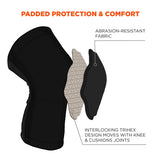 Ergodyne Proflex 525 Lightweight Padded Knee Sleeves, Slip-On, X-Large+, Black, Pair (EGO18528) 1 Pair