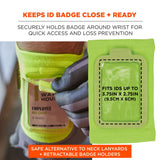 Ergodyne Squids 3388 Wrist ID/Badge Holder, Vertical, Lime 3.5 x 5.5 Holder, 2.75 x 3.75 Insert (EGO19962) Each
