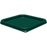 Carlisle Squares Food Storage Container Lid, 7.31 x 7.31 x 0.63, Forest Green, Plastic (CFS1197008) Each