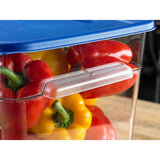 Carlisle Squares Food Storage Container Lid, 11.38 x 11.38 x 0.63, Blue, Plastic (CFS1197260) Each