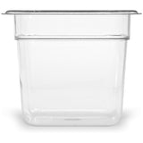 Carlisle StorPlus Polycarbonate Food Pan, 2.5 qt, 6.38 x 6.75 x 6, Clear, Plastic (CFS3068507) Each