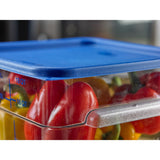Carlisle Squares Food Storage Container Lid, 11.38 x 11.38 x 0.63, Blue, Plastic (CFS1197260) Each