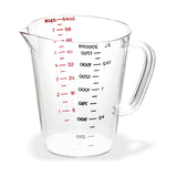 Carlisle Commercial Measuring Cup, 0.5 gal, Clear (CFS4314407) Each