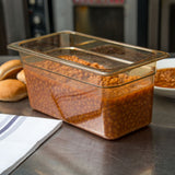 Carlisle StorPlus High Heat Food Pan, 5.7 qt, 12.75 x 12.75 x 6, Amber, Plastic (CFS3086213) Each