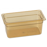 Carlisle StorPlus High Heat Food Pan, 5.7 qt, 12.75 x 12.75 x 6, Amber, Plastic (CFS3086213) Each