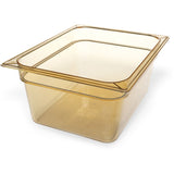Carlisle StorPlus High Heat Food Pan, 8.7 qt, 10.38 x 12.75 x 6, Amber, Plastic (CFS10422B13) Each