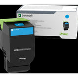 Lexmark 70C0HCG High-Yield Toner, 3,000 Page-Yield, Cyan (LEX70C0HCG) Each