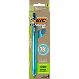 BIC Ecolutions Gel Pen, Retractable, Medium 1 mm, Black Ink, Blue Barrel, 4/Pack (BICRGLE4BK) Pack of 4