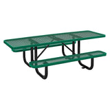 Global Industrial® ADA Compliant Expanded Steel Picnic Table, Rectangular, 96 x 60 x 21.5, Green Top and Base (GBE695289GN) Each