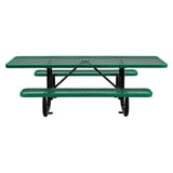 Global Industrial® ADA Compliant Expanded Steel Picnic Table, Rectangular, 96 x 60 x 21.5, Green Top and Base (GBE695289GN) Each