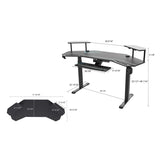 Eureka Ergonomic® Aero Standing Desk, 71.93" x 29.93" x 34.62" to 53.18", Black (EKAES71B) Case of 2