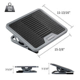 Eureka Ergonomic® Adjustable Ergonomic Footrest, 15.38 x 11.81 x 3.32 to 5.19, Black/Gray (EKADSN03048) Each