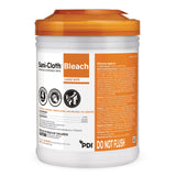 Sani-Cloth® Bleach Surface Disinfectant Cleaner Premoistened Germicidal Manual Pull Wipe 160 Count Canister Bleach Scent NonSterile (1184662_CN) 160/CN