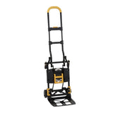 Cosco® 2-in-1 Folding Hand Truck, 300 lb Capacity, 17" x 30.5" x 33.5", Black/Yellow (CSC12225YGB1E) Each