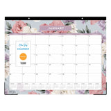 Blue Sky® Tula Monthly Desk Pad Calendar, Floral Artwork, 22" x 17", White/Purple/Pink Sheets, Black Headband, 12-Month (Jan-Dec): 2026 (BLS144086) Each