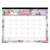 Blue Sky® Tula Monthly Desk Pad Calendar, Floral Artwork, 22" x 17", White/Purple/Pink Sheets, Black Headband, 12-Month (Jan-Dec): 2026 (BLS144086) Each