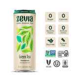 Zevia® Zero Sugar Naturally Sweetened Green Tea, Green, 12 oz Can, 12/Carton (ZEV0170612) Case of 12