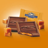 Ghirardelli Milk Chocolate and Caramel Chocolate Squares, 15.96 oz Bag, 2/Carton (GRR60004071) Case of 2