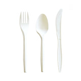 Boardwalk® Three-Piece Cutlery Kit, Fork/Knife/Teaspoon, Polypropylene, White, 250/Carton (BWK3COMBOKITPP) Case of 250