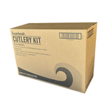 Boardwalk® Four-Piece Cutlery Kit, Fork/Knife/Napkin/Teaspoon, Mediumweight, White, 250/Carton (BWK4COMBOKITPP) Case of 250