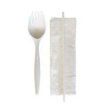 Boardwalk® School Cutlery Kit, Napkin/Spork/Straw, White, 1,000/Carton (BWKSCHOOLKITPP) Case of 1000