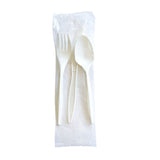 Boardwalk® Three-Piece Cutlery Kit, Fork/Knife/Teaspoon, Polypropylene, White, 250/Carton (BWK3COMBOKITPP) Case of 250