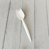 Boardwalk® Mediumweight Polypropylene Cutlery, Spork, Plastic, White, 1000/Carton (BWKSPORKWHPP) Case of 1000