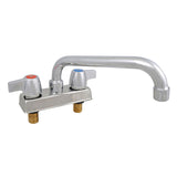 BK Resources WorkForce Standard Duty Faucet, 4.55" Height/10" Reach, Chrome-Plated Brass (BKEBKD10) Each