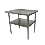 BK Resources Stainless Steel Flat Top Work Tables, 36w x 30d x 36h, Silver, 2/Pallet (BKE2VT3630) Each