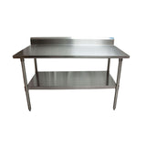 BK Resources Stainless Steel 5" Riser Top Tables, 60w x 30d x 39.75h, Silver, 2/Pallet (BKE2VTR56030) Each