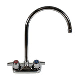 BK Resources WorkForce Standard Duty Faucet, 12.38" Height/8" Reach, Chrome-Plated Brass (BKEBKFW8GM) Each
