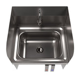 BK Resources Stainless Steel Hand Sink with Side Splashes, 14" l x 10" w x 5" d (BKEHSW14101SBKP) Each