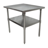 BK Resources Stainless Steel Flat Top Work Tables, 24w x 24d x 36h, Silver, 2/Pallet (BKE2VT2424) Each