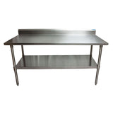 BK Resources Stainless Steel 5" Riser Top Tables, 72w x 30d x 39.75h, Silver, 2/Pallet (BKE2VTR57230) Each
