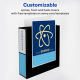 Avery® Heavy-Duty View Binder with DuraHinge and One Touch EZD Rings, 3 Rings, 3" Capacity, 11 x 8.5, Black, 4/Carton (AVE79693CT) Case of 4