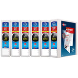 Avery® Heavy-Duty View Binder with DuraHinge and One Touch EZD Rings, 3 Rings, 2" Capacity, 11 x 8.5, White, 6/Carton (AVE79192CT) Case of 6